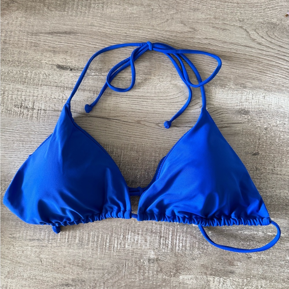 White Fox Boutique Golden Hour Bikini Top Cobalt